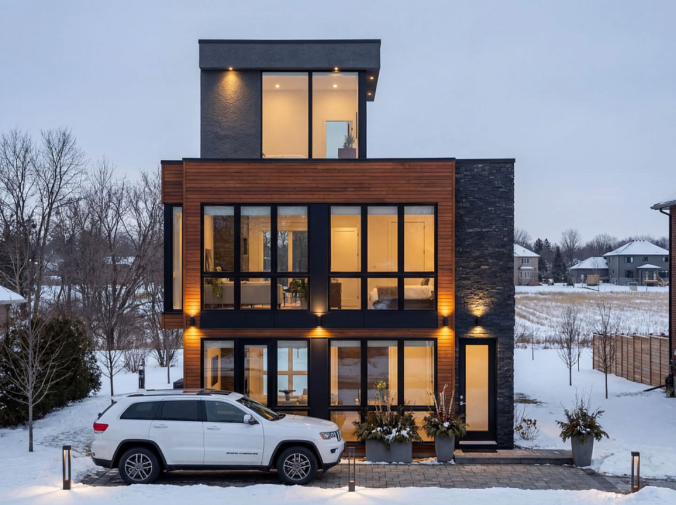 Дом из полистеролбетона Кедр-5 трехэтажный 13х13